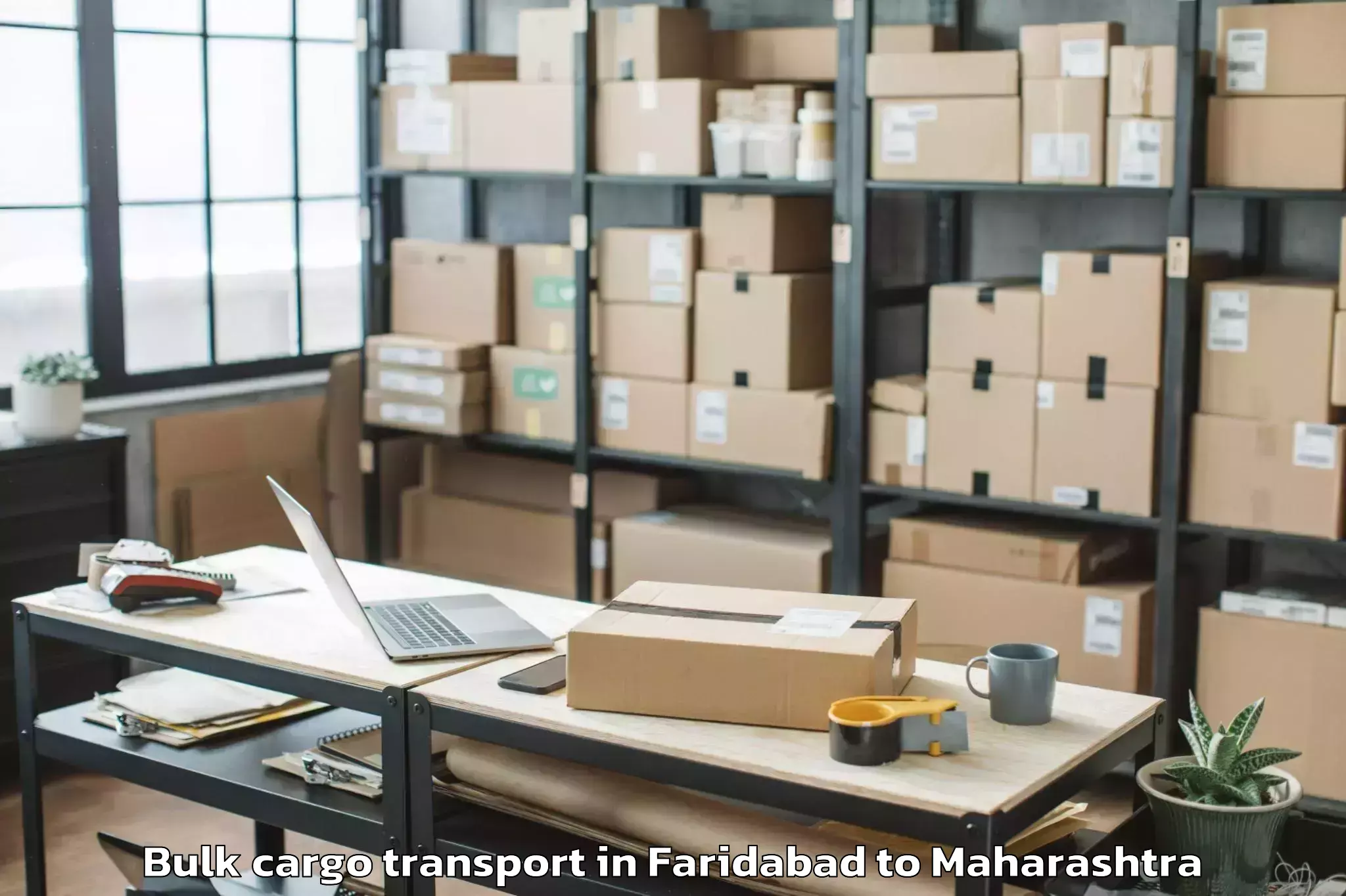 Quality Faridabad to Mhasala Bulk Cargo Transport